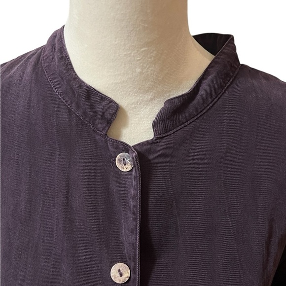 Bryn Walker Dress Womens Med 100% Tencel Minimalist Lagenlook Purple PTP 23 - Picture 2 of 6